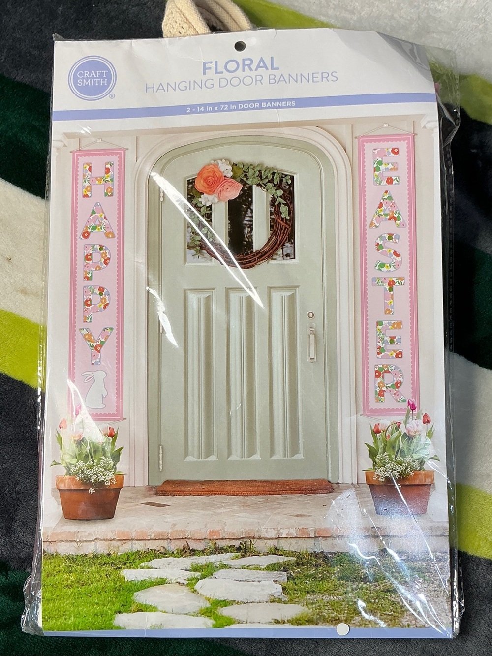 Craft Smith Floral Happy Easter Hanging Door Banners Set of 2